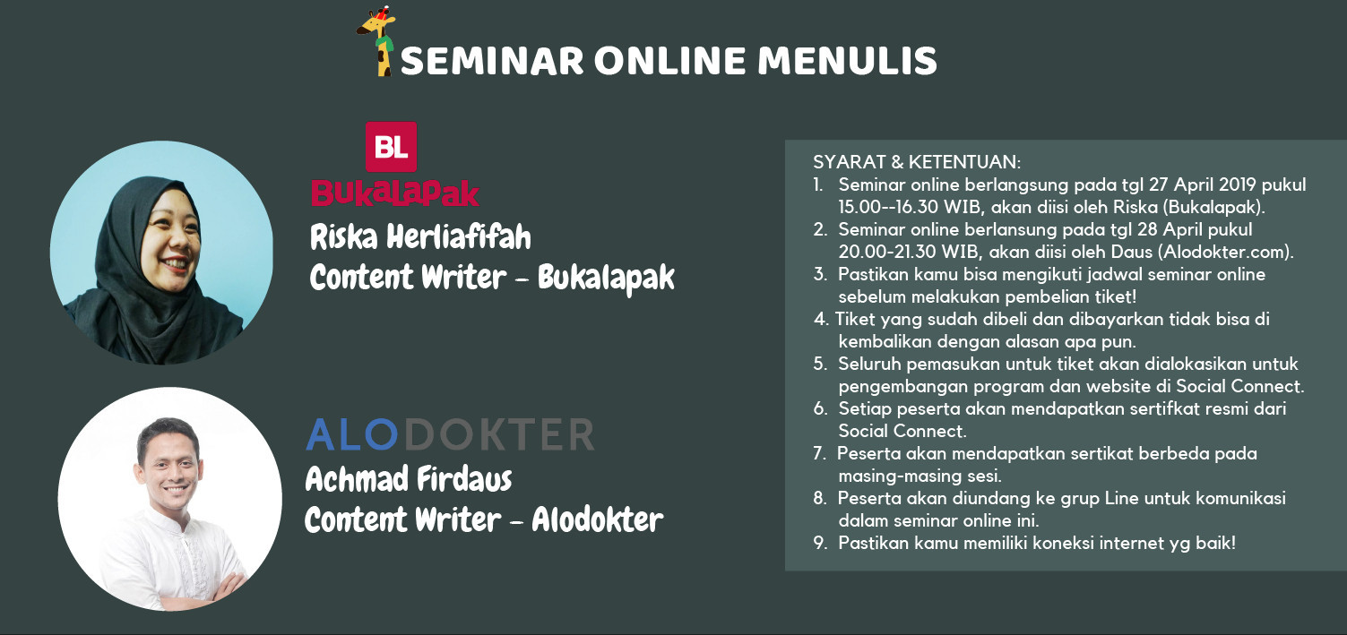 Seminar Online Menulis oleh Social Connect