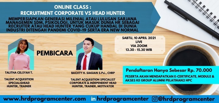 ONLINE CLASS : Recruitment Corporate VS Head Hunter