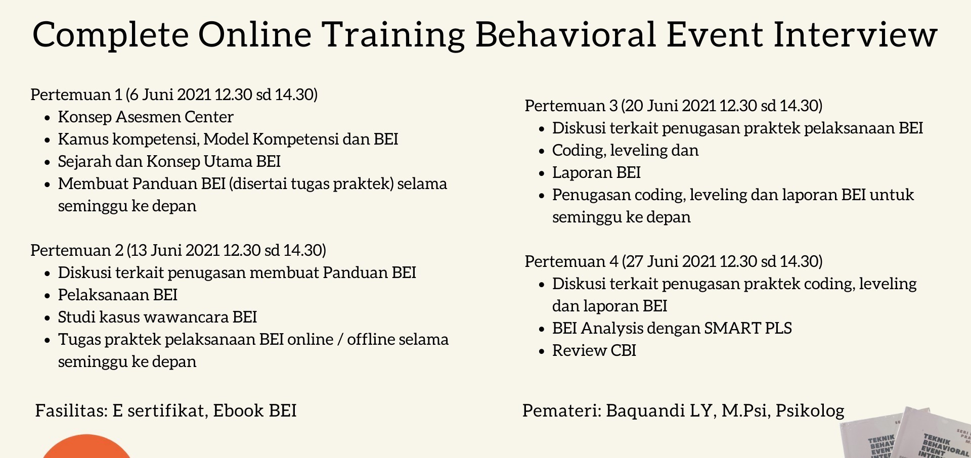 Complete Behavioral Event Interview Online Training