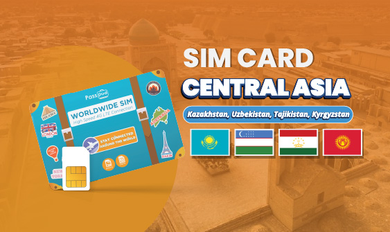 SIM Card Asia Tengah/Central Asia 4 Negara
